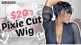 Cheap Amazon Wig | $20 Pixie Cut | Yviann Hair #Cheapamazonwig #Shortcutwig