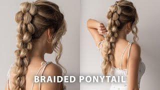 Beautiful Braided Ponytail For Summer 2021 ☀️ Medium - Long Hair Hairstyles