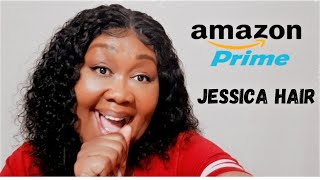 Wow Amazon Prime! Fake Scalp, Pre Plucked Brazilian Curly Wig - Jessica Hair