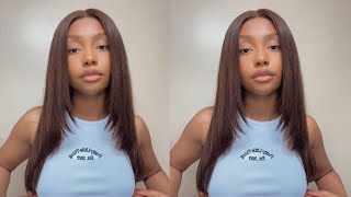 90S Inspired Layered #4 Color Wig | 13X6 Wig Install| Ali Pearl Hair