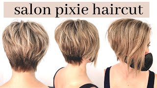 Salon Pixie Haircut Tutorial / Short Pixie On Thick, Fine Hair / Intuitive Haircutting | Lina Waled