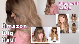 Cheap Amazon Wig Haul | Wigs With Bangs | Ombré Wigs | Long Curly Wigs | Blonde Wigs With Bangs