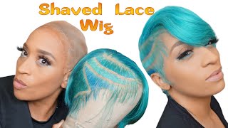 How To Shave Your Lace Wig. #Shorthair #Boldhold #Thehairdiagram