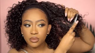 Easiest Wig Install Ever!! No Lace No Glue | Headband Wig From Amazon