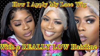 Highly Requested How To Apply Lace Wig For Really Low Hairline | Ossilee Hair | 250% Density
