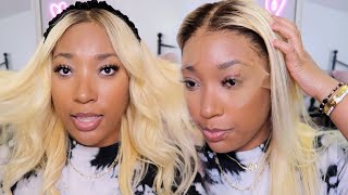 613 Blonde Wig With Roots | Dharmaray Collection Unboxing, Install & Review