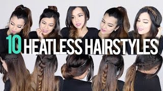 10 Super Easy Heatless Hairstyles For School/ Work | Beautywithtashy