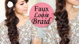 How To: Faux Loose Braid Curly Hairstyle For Long Hair Tutorial