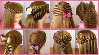 8 Beautiful Cute Hairstyles For Girls | Hair Style Girl | Trendy Hairstyles | Tuto Coiffures Simples