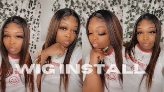 Easy T-Part Wig Install W/ Color Ft. Unice Hair  (My First T-Part Wig) | Sametra M.