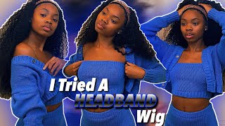 I Tried A Headband Wig For The First Time! Ft. Juliahair