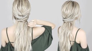 Easy Half-Up Half-Down Hairstyle | Perfect For Long, Medium, Shoulder Length Hair