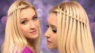 Waterfall Braid Hairstyle For Medium/Long Hair Tutorial Back To School ✿ For Beginners, On Yourself