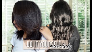 Microlinks On My Natural Hair + Do It Yourself + Ft. Snoblife Extensions | Brandy Alexis