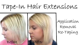 Tape In Hair Extensions|Application|Removal|Re-Taping