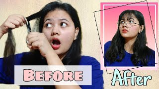 Cutting Bangs At Home Try At Home Haircut Glowup 2021✨ Side/See Through Bangs For Round Face
