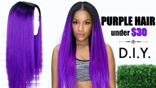 I Made This Wig In 30 Minutes! Easy Diy Purple Hair Under $30