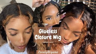 Step By Step Glueless Swiss Lace Closure Wig | Myfirstwig X Lovelybryana