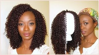 Crochet Braid U-Part Wig With Knotless Leave-Out (Outre Jerry Curl Hair)