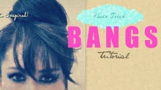 ★Hair Tutorial: How To Fake Bangs With Bun / Top Knot Hairstyles For Medium Long Hair