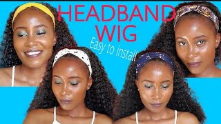 Curly Headband Wig From Jumia Super And Easy To Install, No Glue Needed#Headbandwig#Wig#Stylying