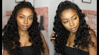 $60 Deep Wave U-Part Wig | Half Up Half Down | Lavy Hair