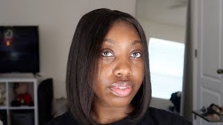How To Wash And Install Human Hair Bob Wig | Amazon Wig Review | Smhair
