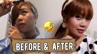 How I Cut My Bangs Into Japanese Look|| Haircut At Home