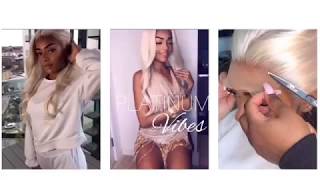 Glueing Your Full Lace Wig Using Bold Hold Glue || No Baby Hairs Icy Platinum Wig
