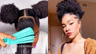 Curly Hairstyles | Cute, Natural, Curly Hairstyles + Edges Compilation