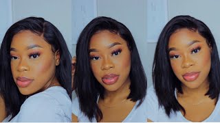 Omg Omg You Need This Wig! | Deep Side Part Bob Wig 13X6 Lace Frontal Wig Ft Luvme Virgin Hair