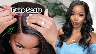 ‼️Breathable Fake Scalp Wig Install On A Body Wave Transparent Lace Wig  Ft Alipearl Hair