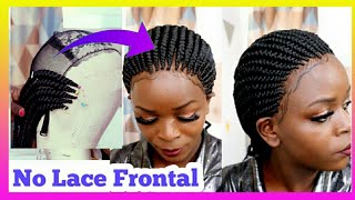 How To Make A No Frontal No Closure  Braided Expression Braids Wig.Easy & Simple Wig Tutorial