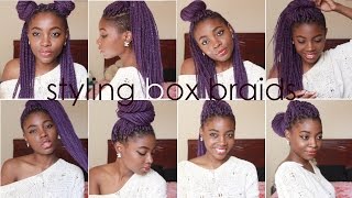 How To Style Box Braids | 8 Quick Box Braids Hairstyles