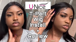 T-Part Lace Frontal Wig Install + Review | Ft. Unice Hair (Amazon) | 18 Inch 13X5 Straight Wig
