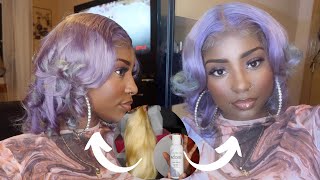 Velvet Watercolor Method On This Blonde Wig  Amazon Wig | Silver Monique
