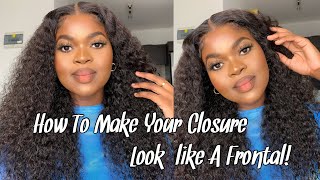 How I Make My Closure Wig Look Like A Frontal Ft. Cranberry