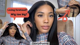 Wig Hack: Too Big? Losing Forehead?| Customizing A Natural Hairline | Wowafrican X Lovelybryana