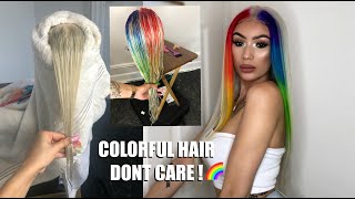 Pop Of Rainbow Wig Transformation  | Watch Me Slay