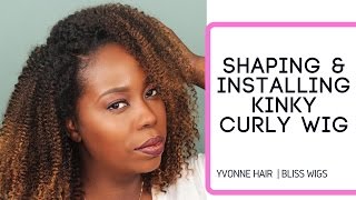 Shaping And Installing Kinky Curly Lace Closure Wig | Yvonne Hair  &  Bliss Wigs