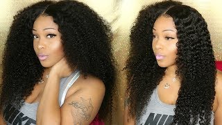 Big Curly Wig Tutorial: This 360 Curly Lace Frontal Wig Look So Good | Start To Finish | Tinashe