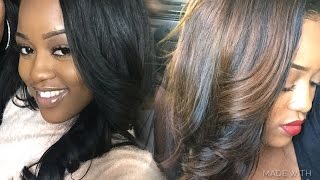 Wig Transformation| Jet Black To Chocolate Brown (No Bleach/Damage)