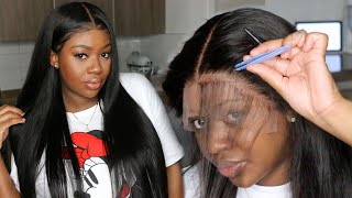 Breathable Fake Scalp, Straight Transparent Lace Wig | Step By Step Install | | Dola Hair