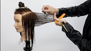 Razor Haircut Tutorial For Medium Length Hair