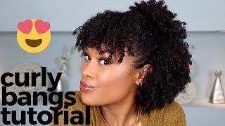 Curly Bangs Natural Hair Tutorial || Alyssa Marie