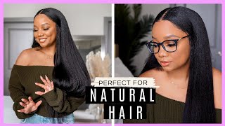 No Lace! No Glue! *Best Kinky Straight U-Part Wig For Naturl Hair | Alipearl