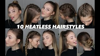 10 Back To School Heatless Hairstyles!