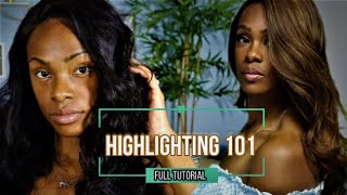 How To:  Highlight Your Wig Or Natural Hair Blonde Like This!! Diy Like A Pro