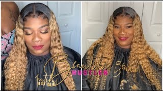 Mommy Slay|Glueless Lace Closure Install |Ombre Deep Wave |Hconcept Hair