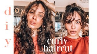 Diy Curly Haircut | Cutting Bangs